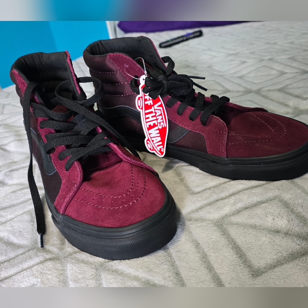 Vans Burgundy High-Top Sneakers
